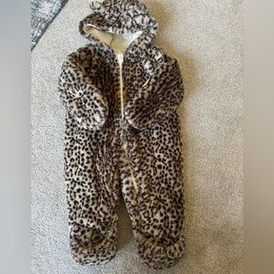 Carters leopard print with ears warm bunting